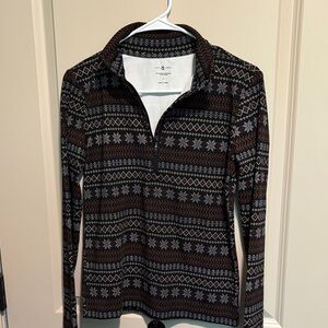 Lou & Grey Patterned Half-Zip Sweatshirt